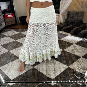 Antica sartoria lace long skirt